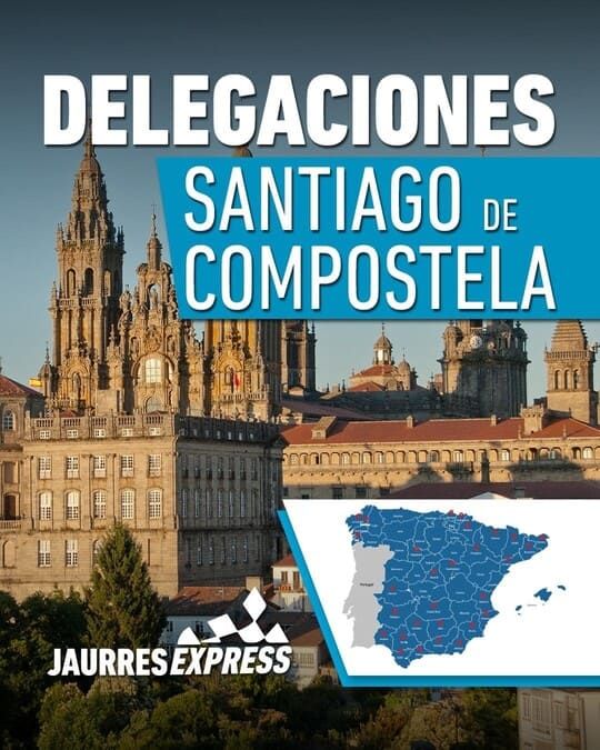 A poster for delegaciones santiago de compostela by jaunres express