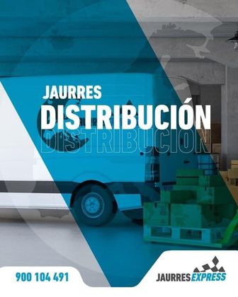 Un anuncio de una empresa llamada Jaurres Distribución.