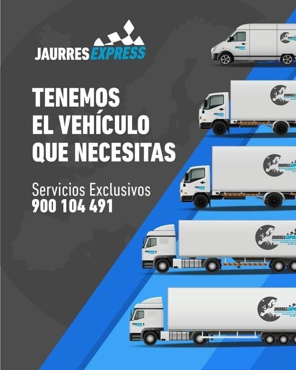 Un anuncio de Jaurres Express en español.